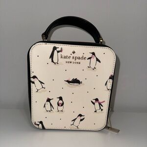 Kate Spade Black and White Penguin Print Bag
